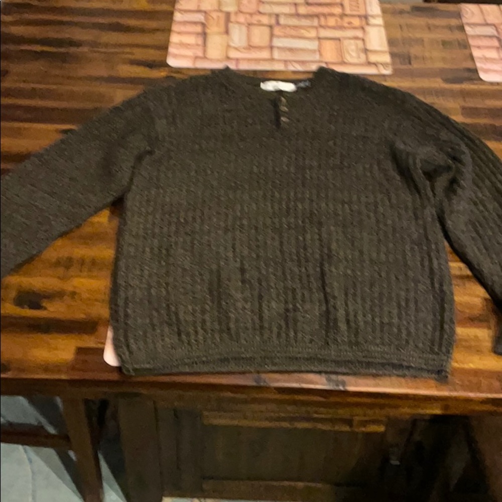 Mens large button crew neck sweater.